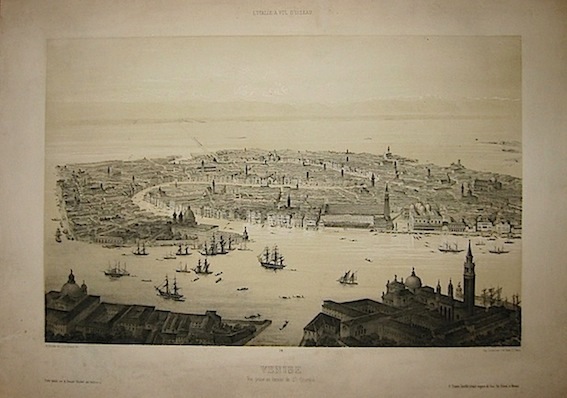 Guesdon Alfred (1808-1876) Venise. Vue prise au dessus de St. Giorgio 1849 Parigi 